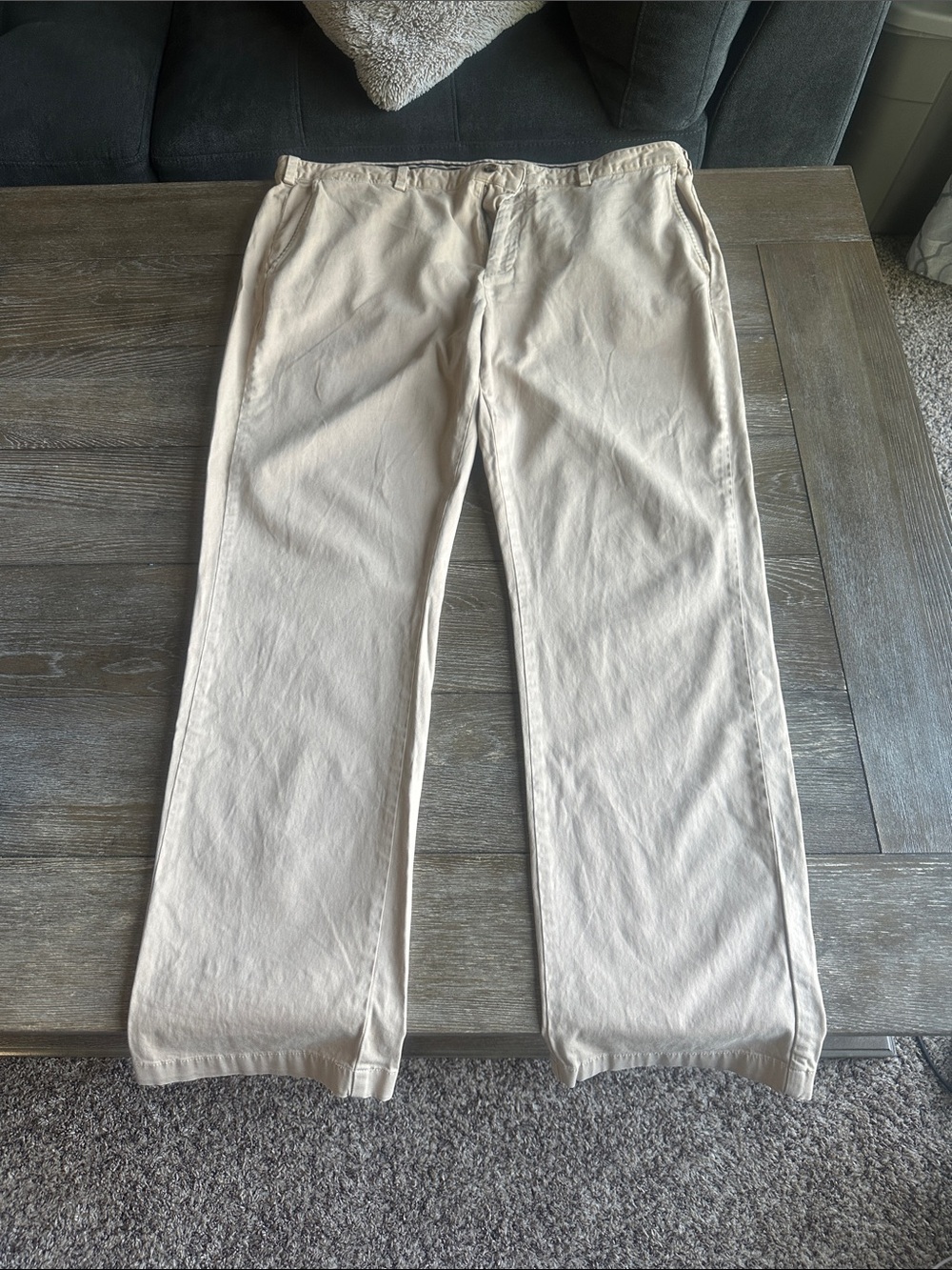 Johnston & Murphy Men’s Khaki Chino Pants 40x32 Tan Beige Business Casual Straig